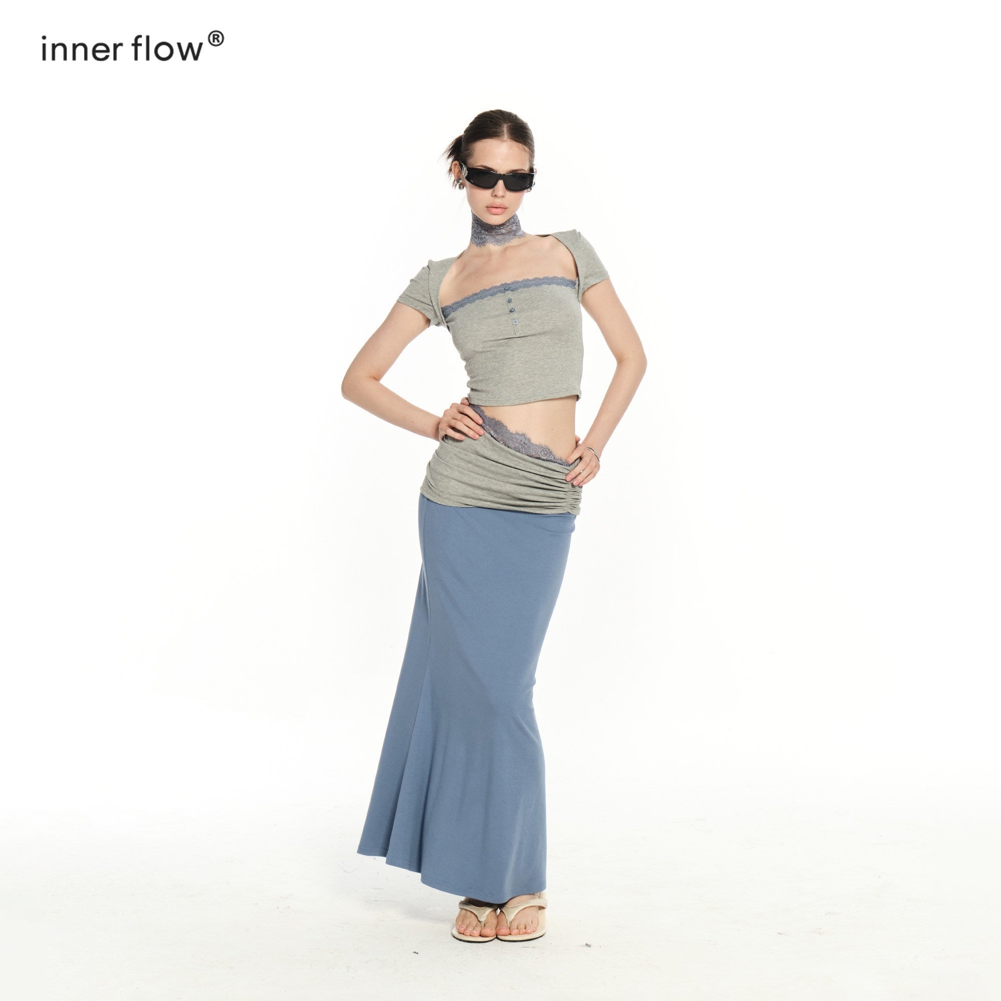 innerflow_Gray_Blue_Contrast_Lace_Cropped_T_Shirt_Women&