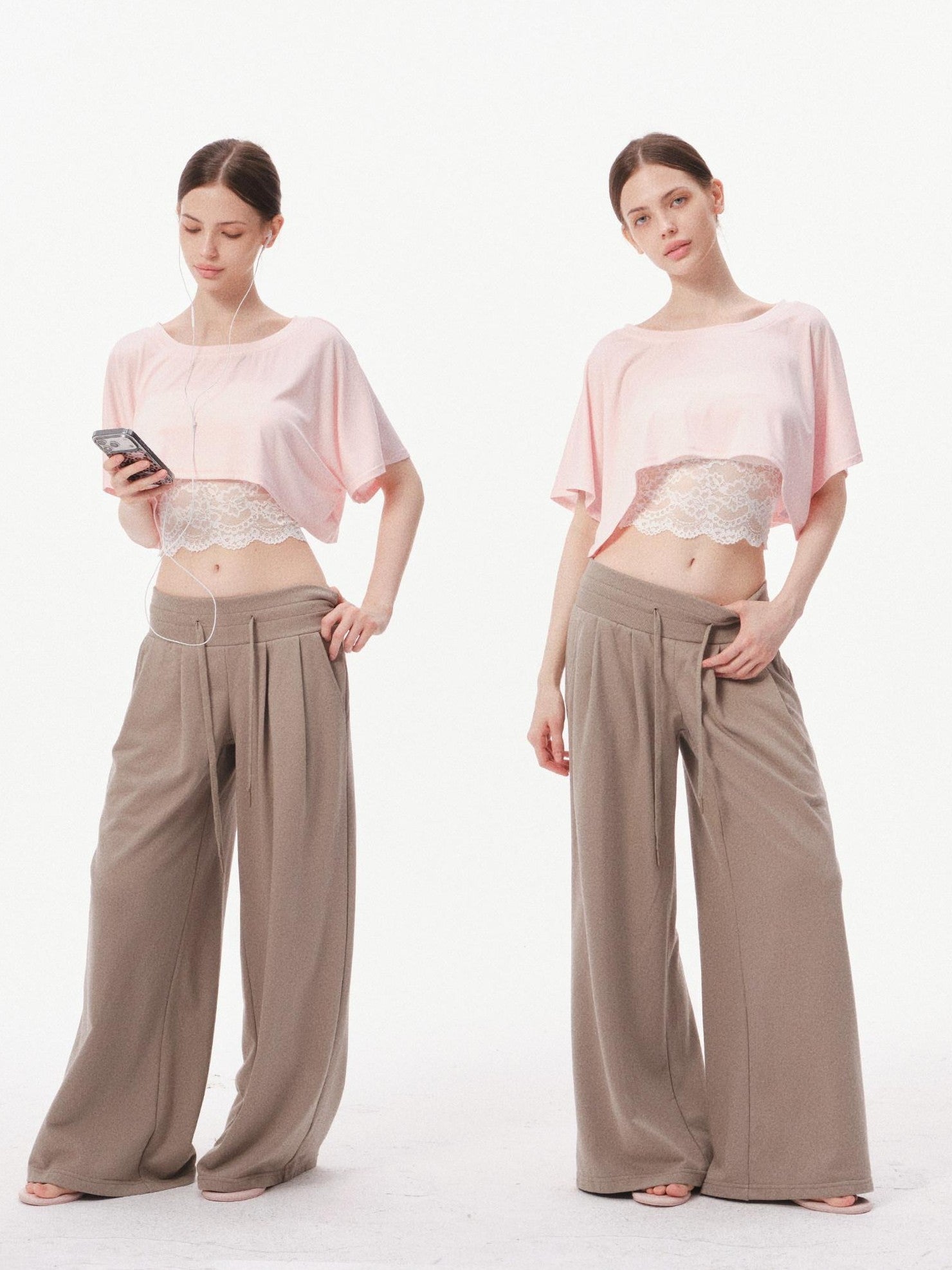 innerflow Pop Color Low Rise Drawstring Wide Leg Women&