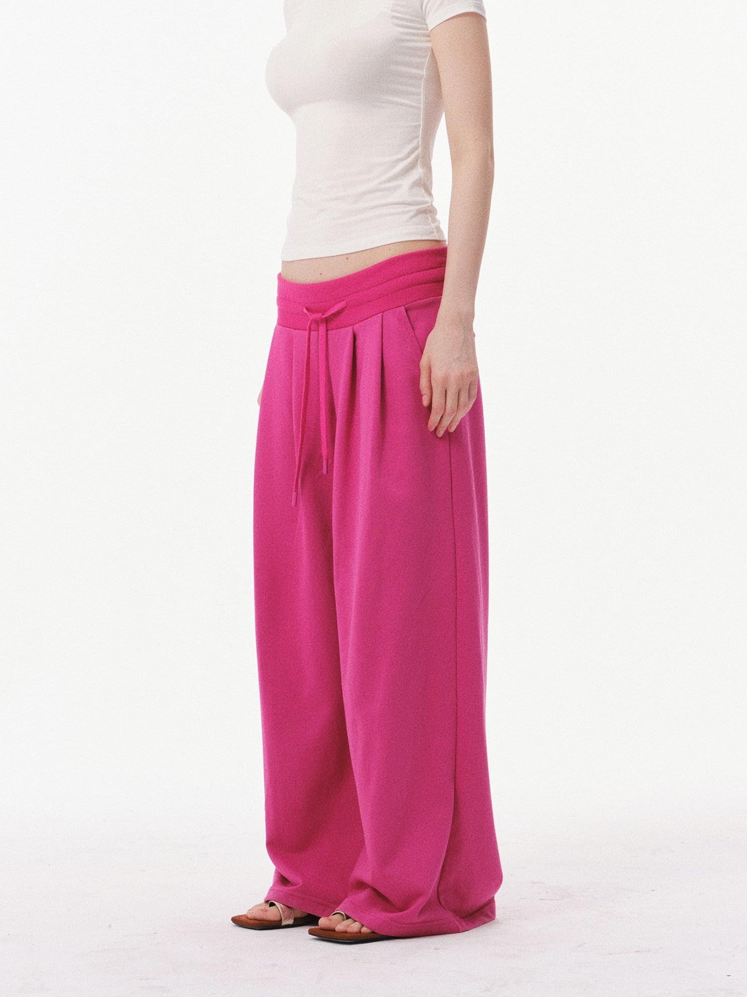 innerflow Pop Color Low Rise Drawstring Wide Leg Women&