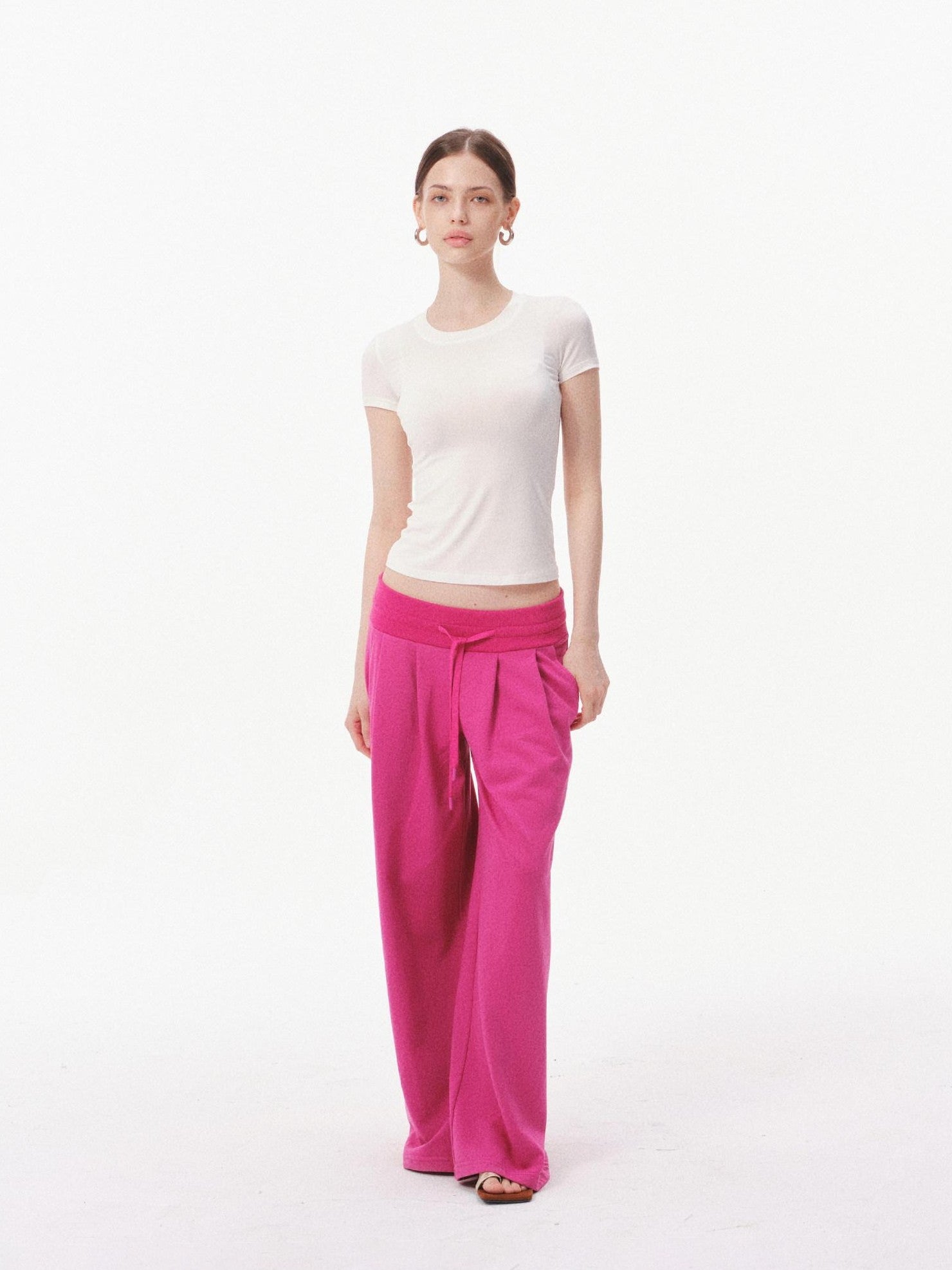 innerflow Pop Color Low Rise Drawstring Wide Leg Women&