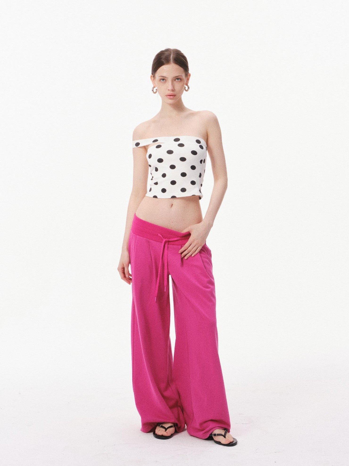 innerflow Pop Color Low Rise Drawstring Wide Leg Women&