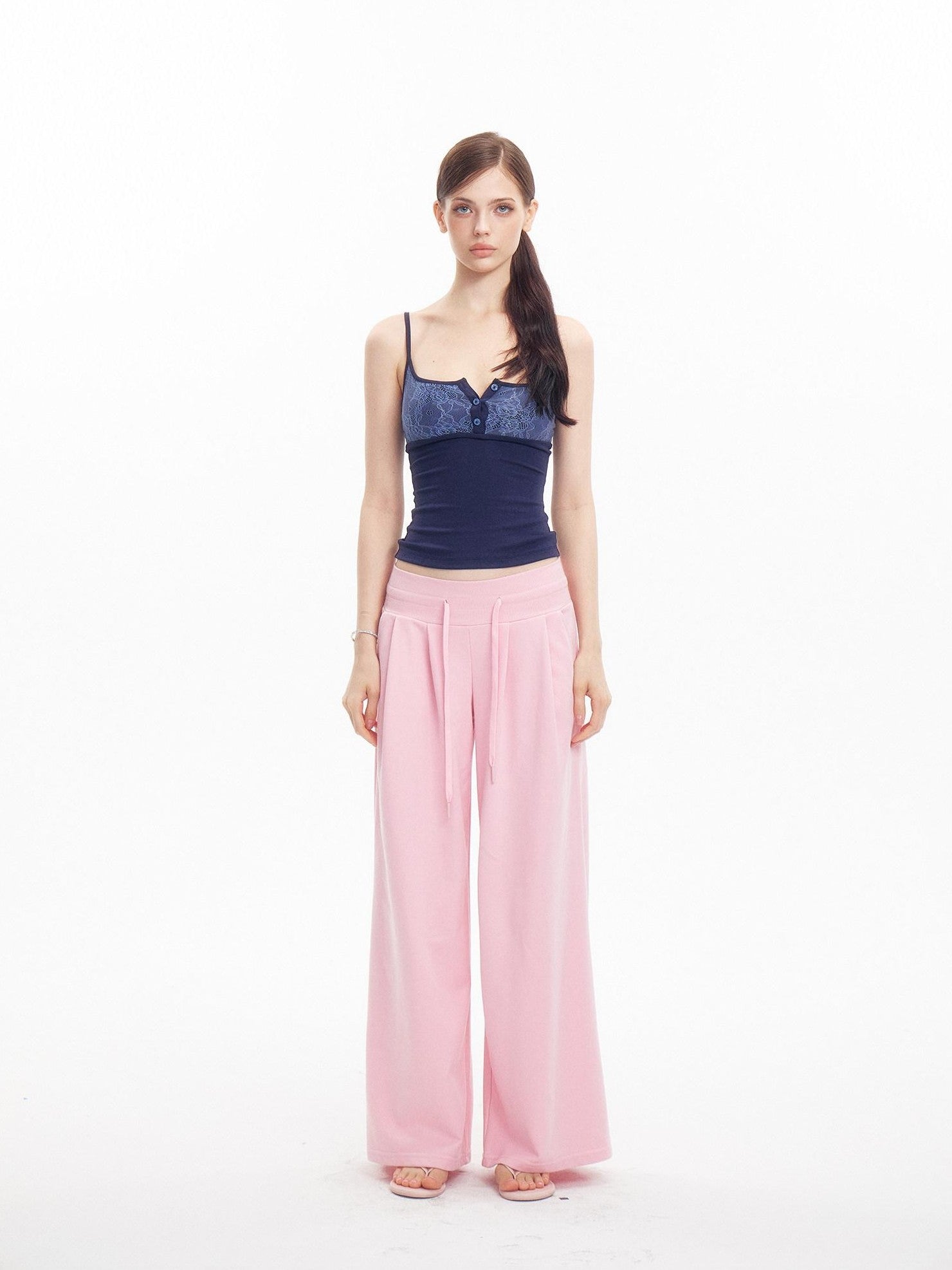 innerflow Pop Color Low Rise Drawstring Wide Leg Women&
