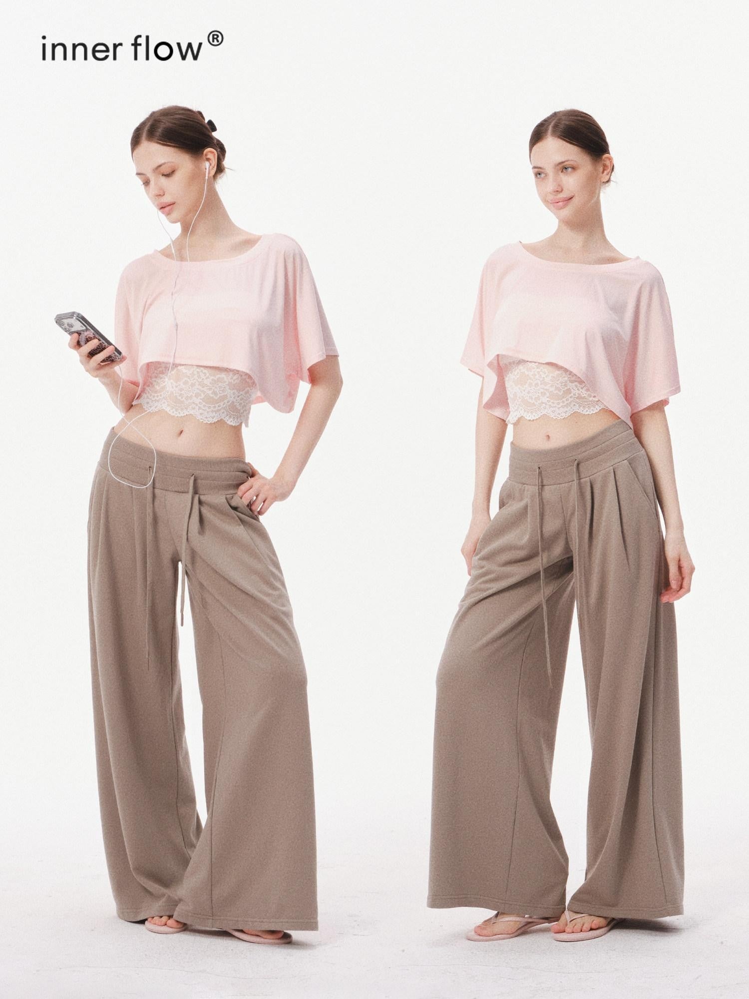 innerflow Pop Multicolor Drawstring Low Waist Wide Leg Women&