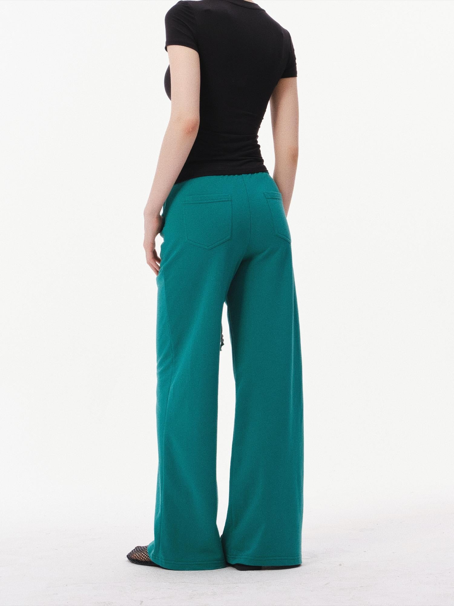 innerflow Solid Minimalist Straight Leg Natural Waist Women&