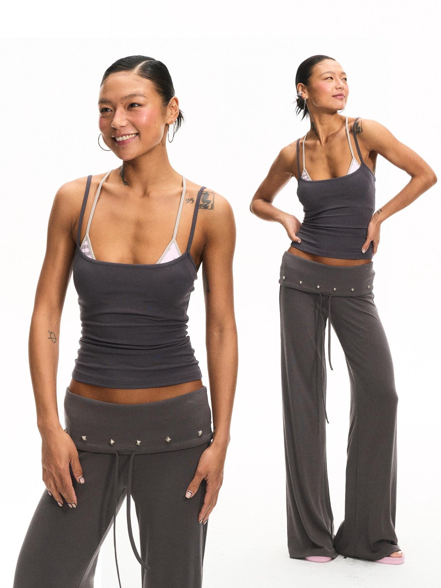 innerflow Striped Backless Cropped Women&