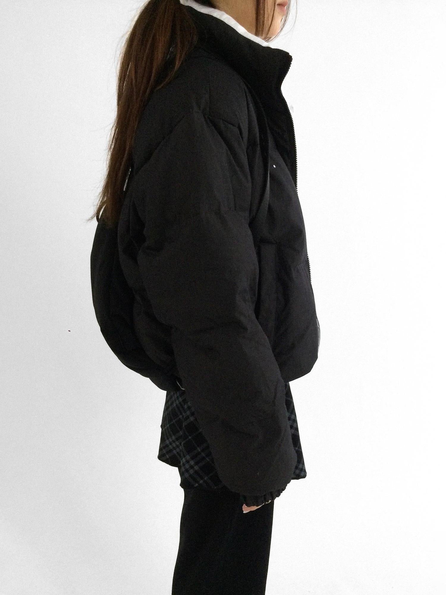 innomoood 90% White Duck Down Handpainted Print Loose Short Casual Women Down Jacket