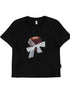 Apple Lace Bow Print Cotton T-shirt