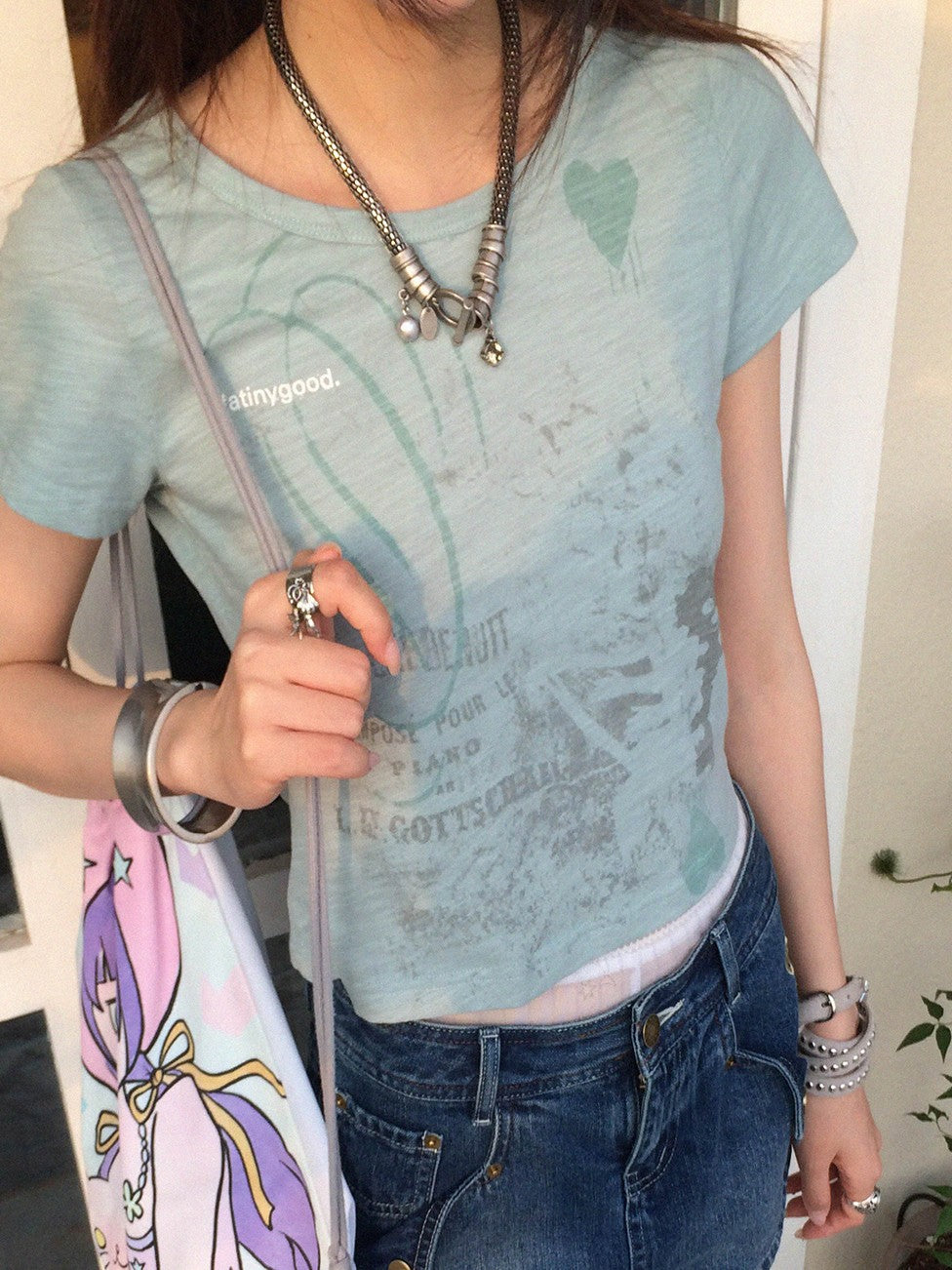 innomoood Castle Print Vintage Slim Short Women&