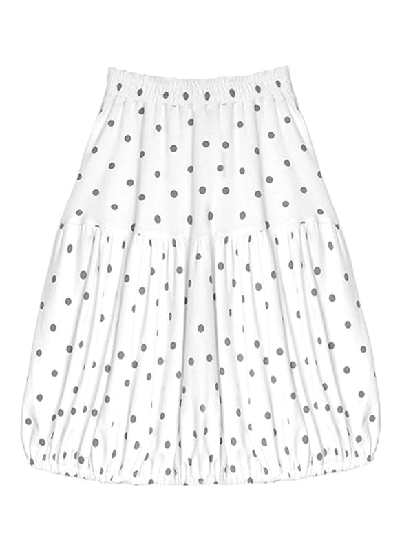 Coconut Bobble Dot Knitted Bloom Skirt