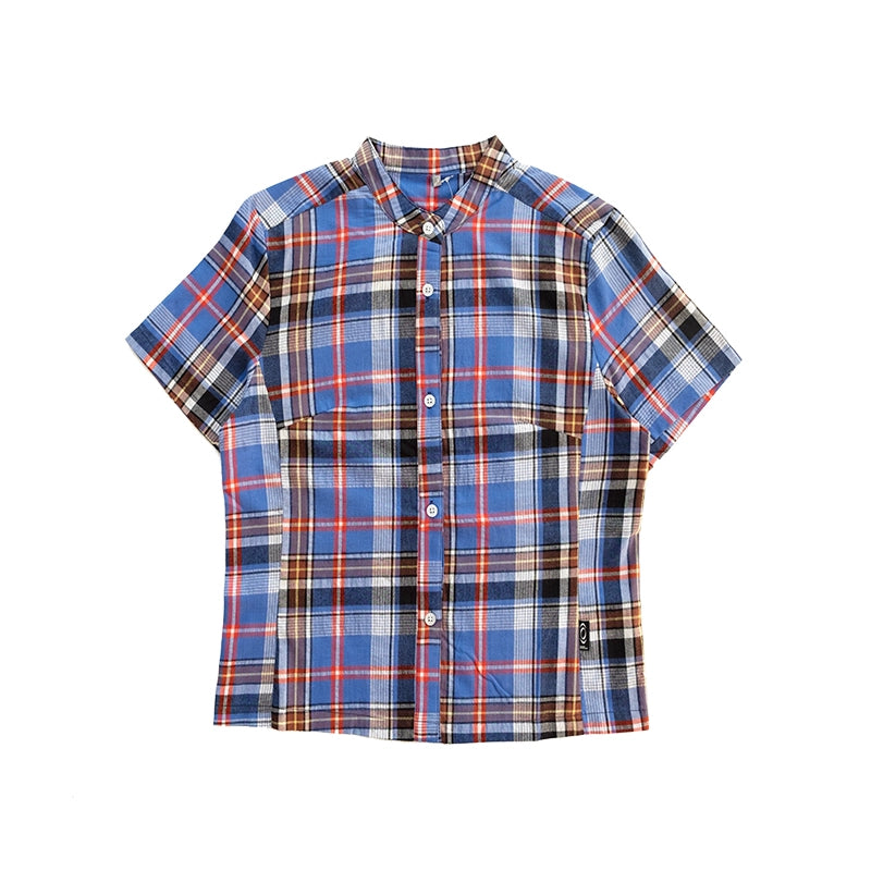 innomoood_Color_Block_Plaid_Collar_Short_Blouse_MISSTT