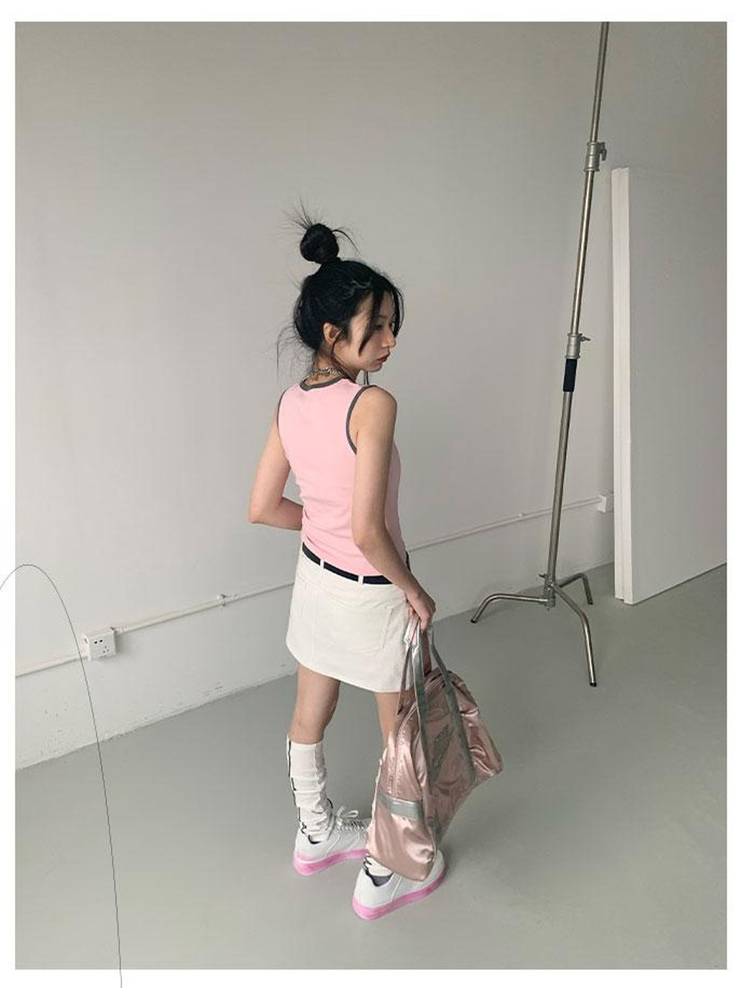 innomoood Color Block Stretch Sleeveless Vest Y2K Retro Fit