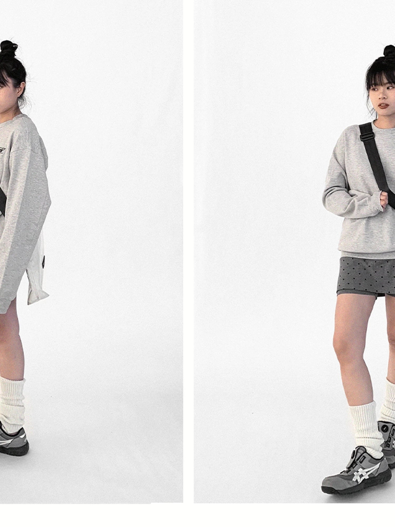 Cotton Elastic Sleeve Round Neck Embroidered Logo Sweatshirt