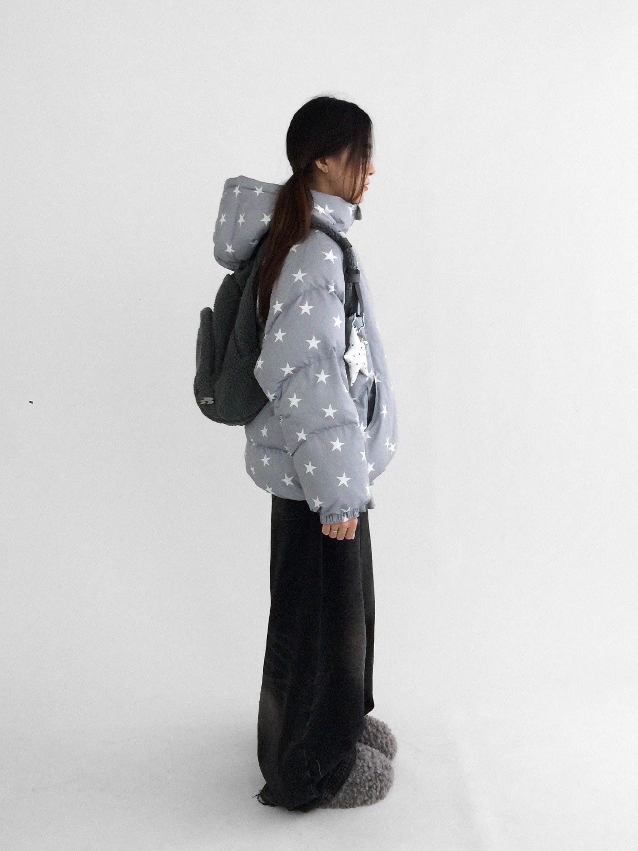 innomoood Cozy Insulated Oversized Stand Collar Zip Women Commuter Puffer Jacket