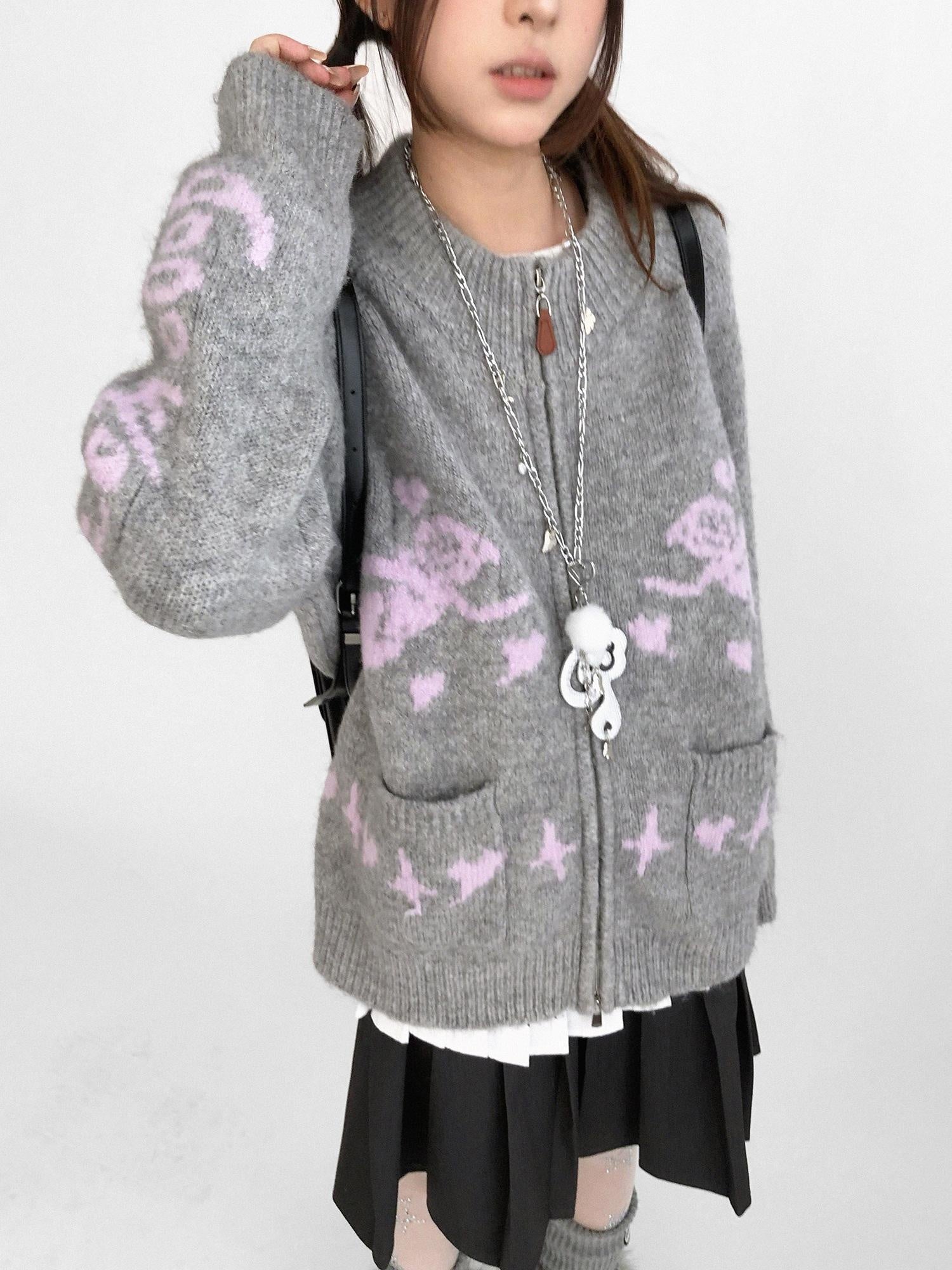 innomoood Cozy Thermal Commuter Loose Fit Pullover Round Neck Unisex Solid Knit Sweater