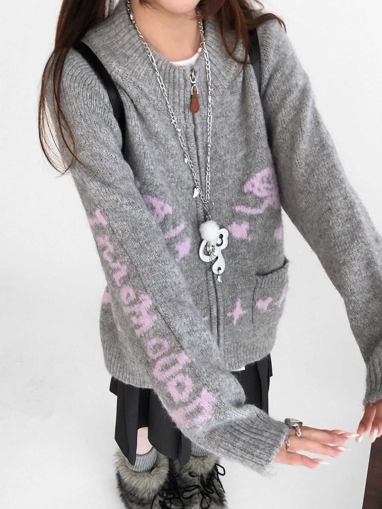 innomoood Cozy Thermal Commuter Loose Fit Pullover Round Neck Unisex Solid Knit Sweater