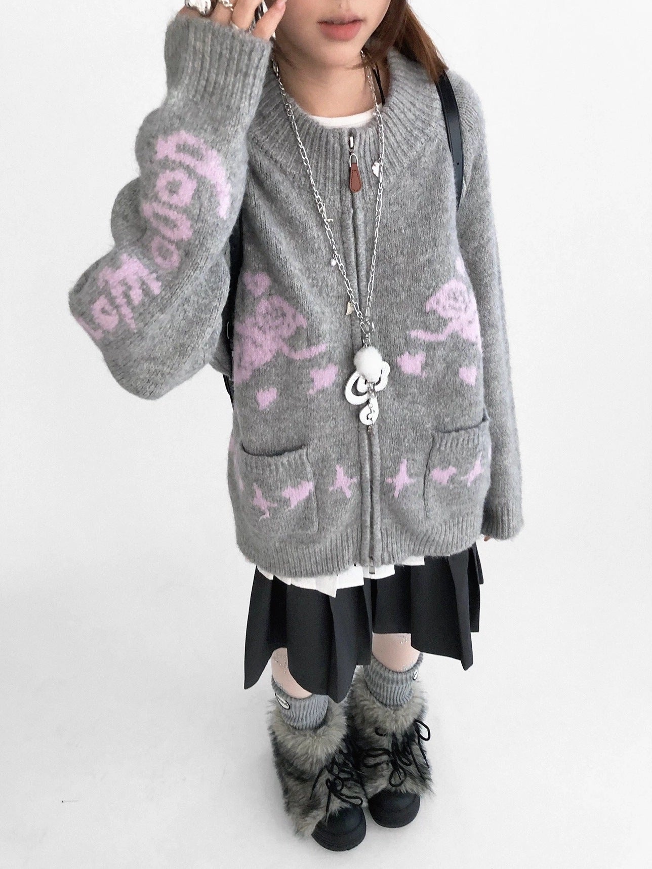 innomoood Cozy Thermal Commuter Loose Fit Pullover Round Neck Unisex Solid Knit Sweater