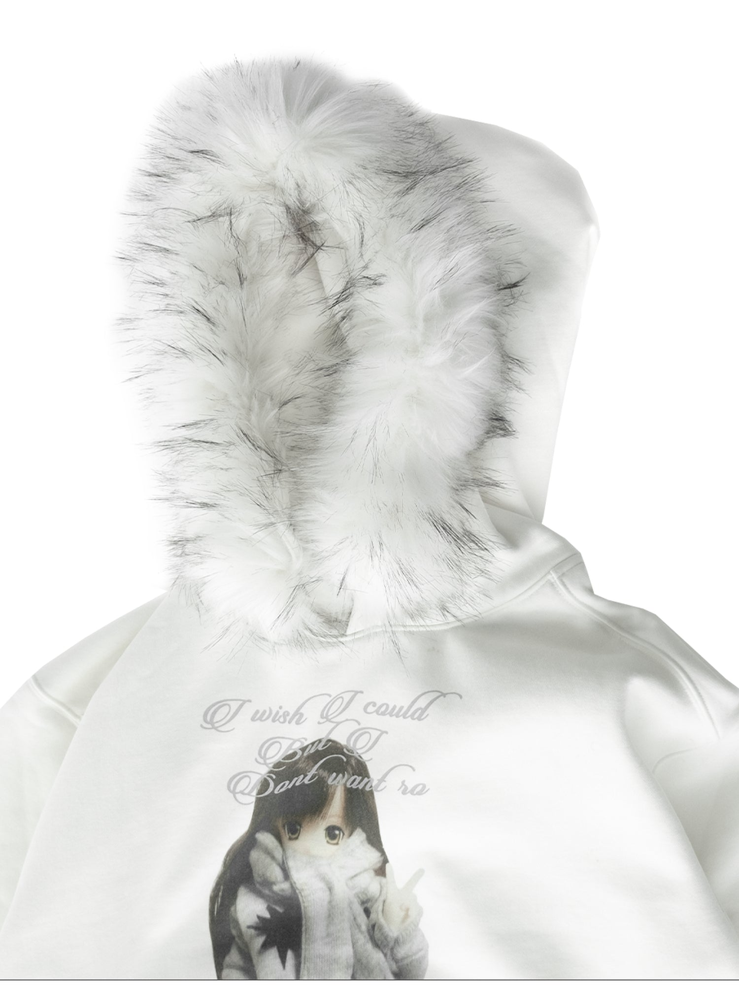 innomoood Detachable Fur Hoodie Fleece Lined Sweatshirt