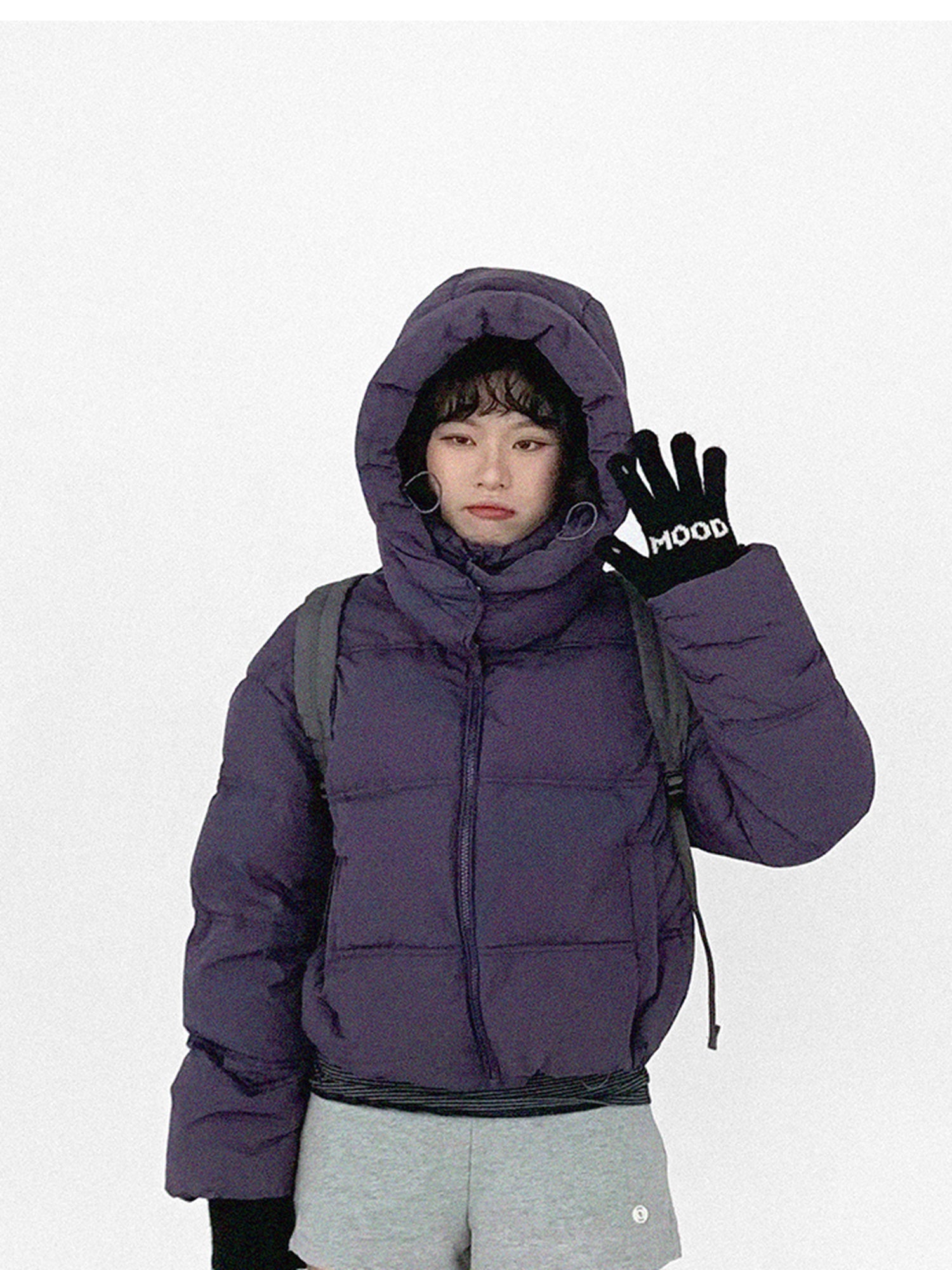 innomoood Detachable Hood Short Down Jacket