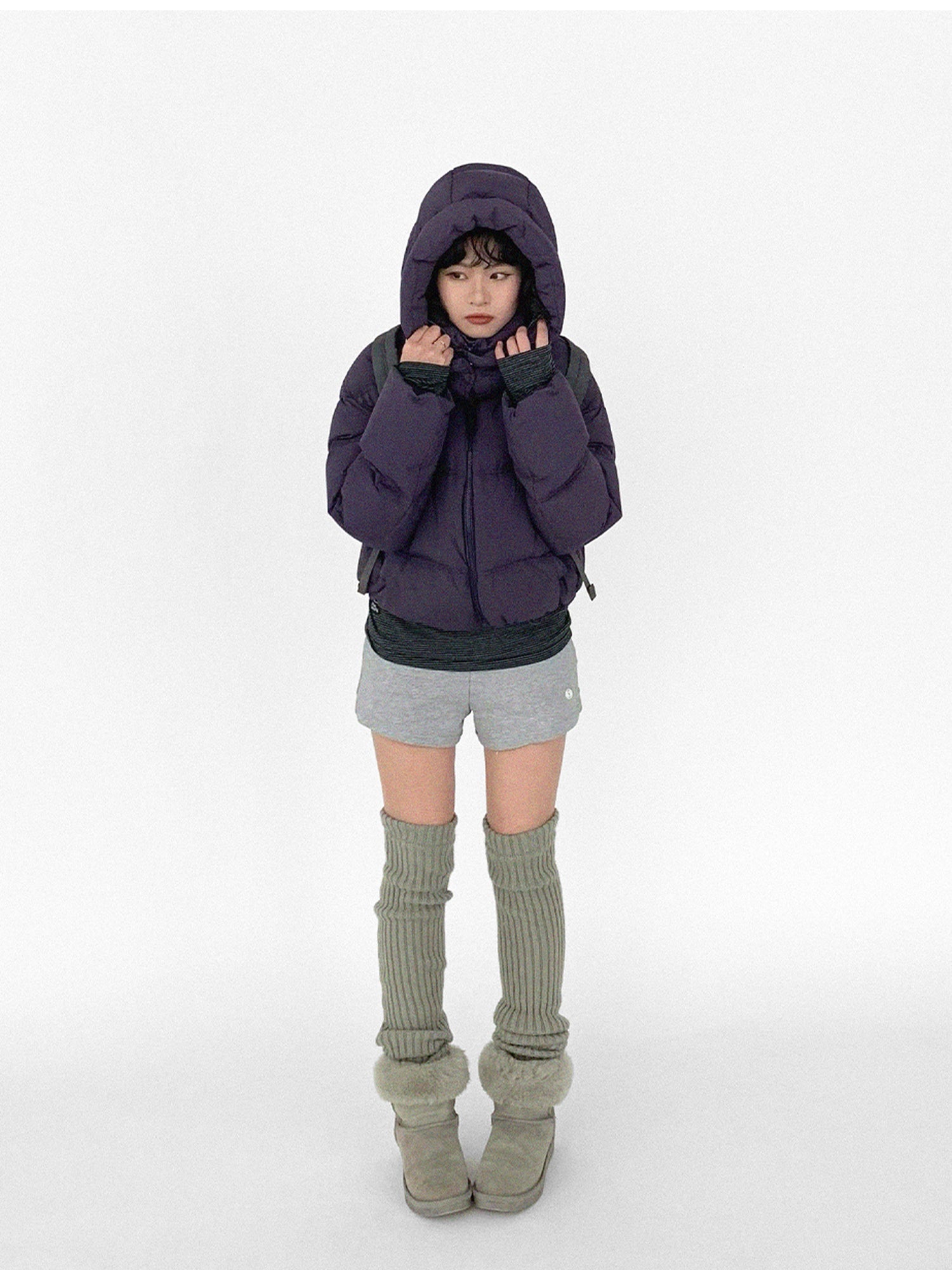 innomoood Detachable Hood Short Down Jacket