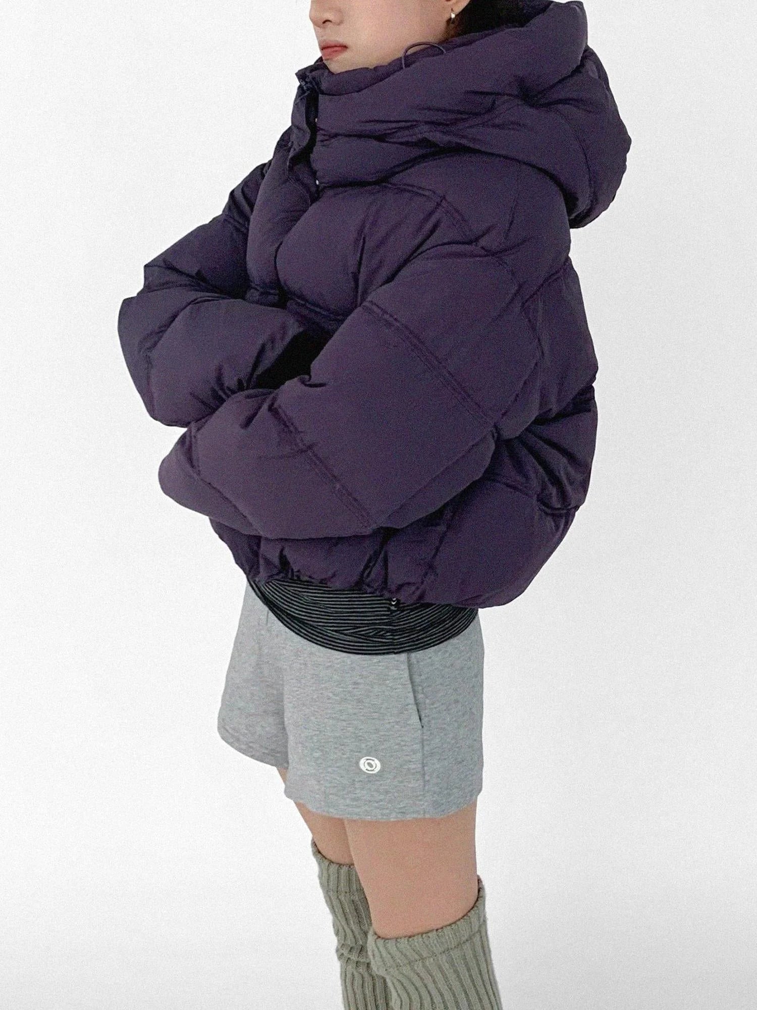 Detachable Hood Short Down Jacket