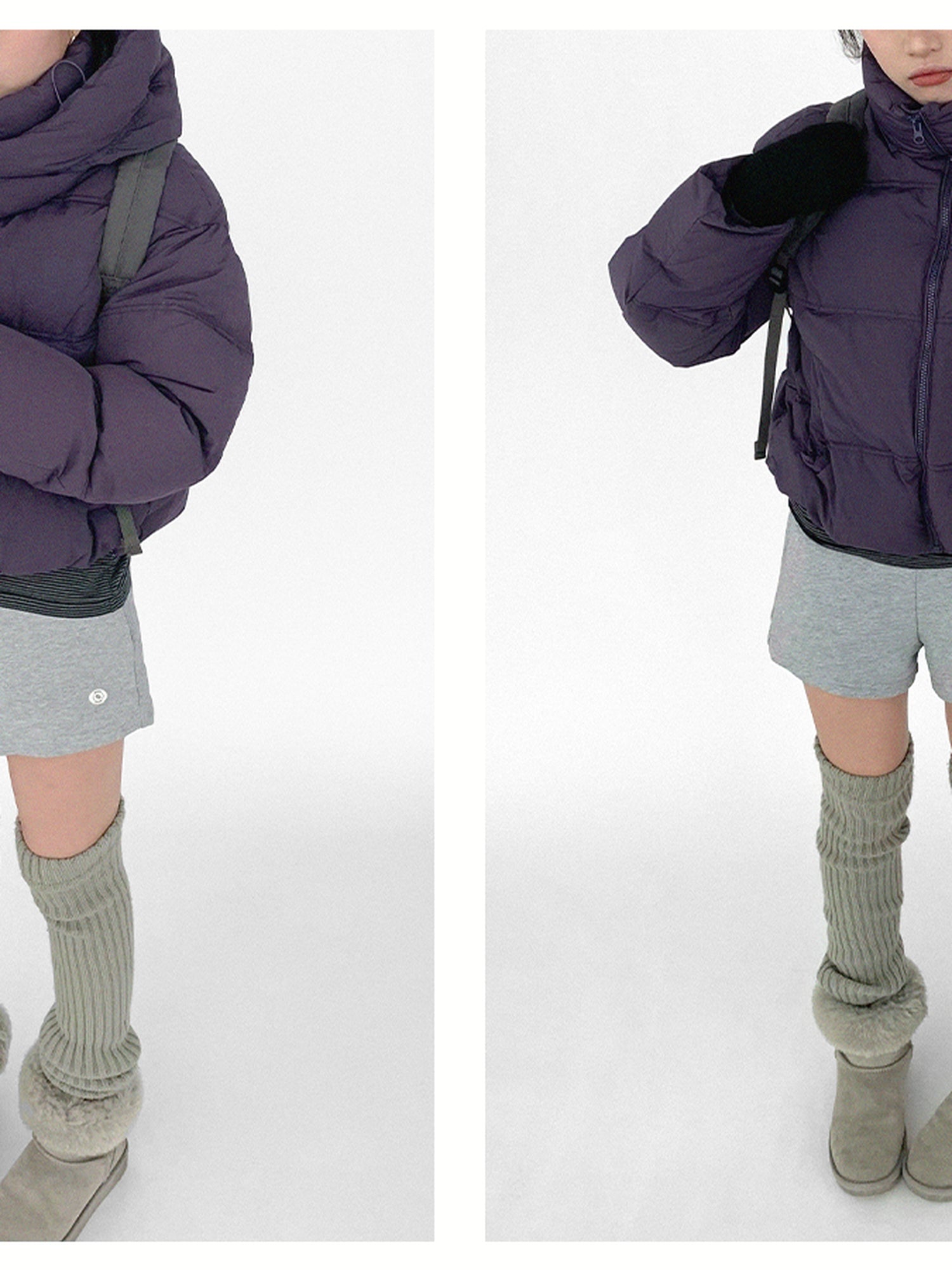 innomoood Detachable Hood Short Down Jacket