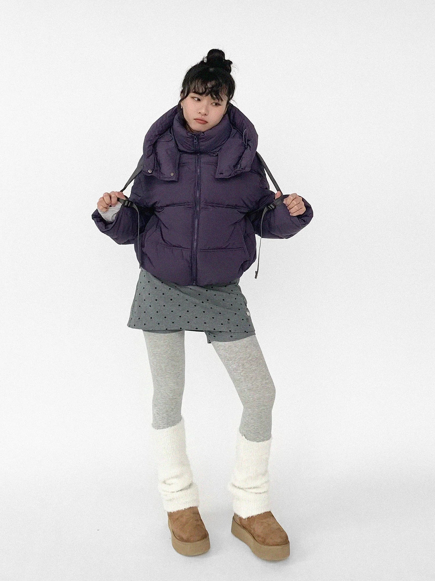 Detachable Hood Short Down Jacket