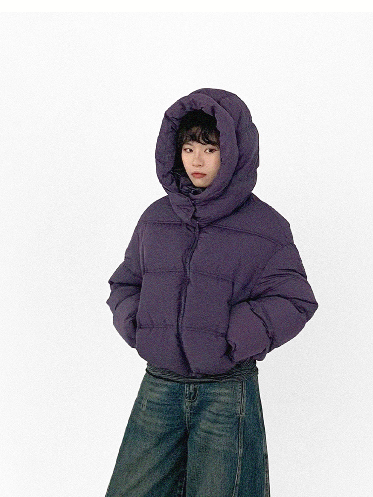 innomoood Detachable Hood Short Down Jacket