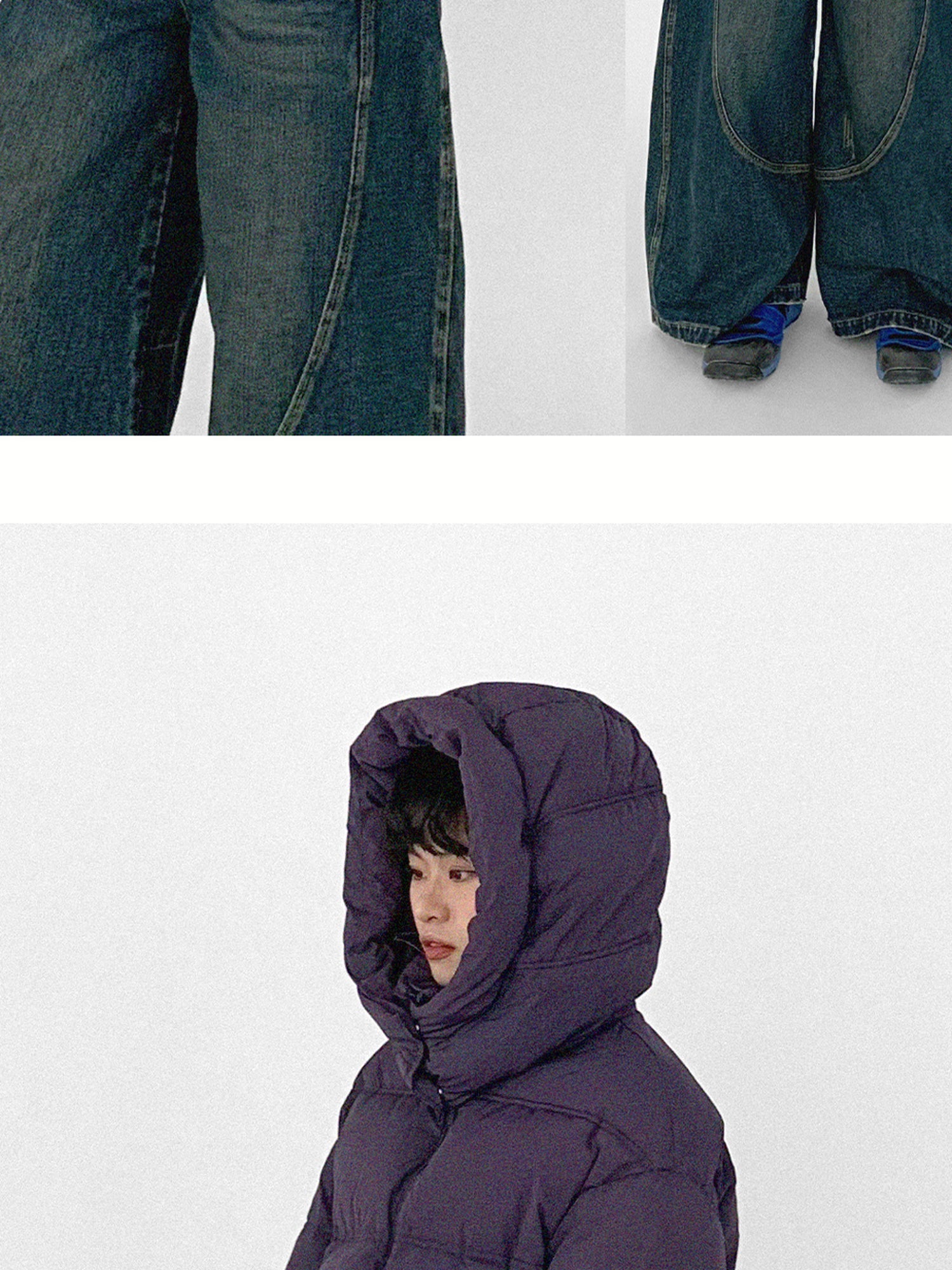 innomoood Detachable Hood Short Down Jacket