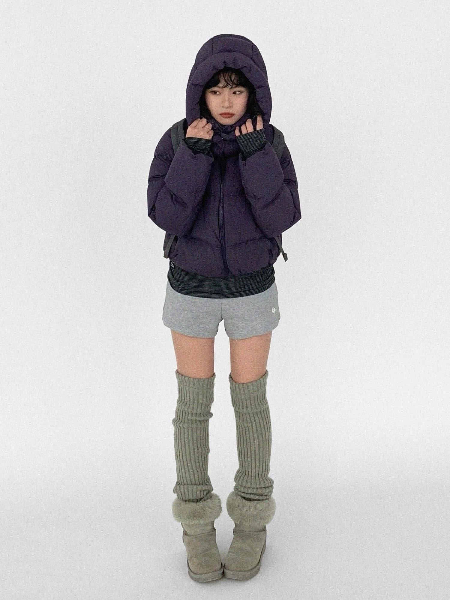 Detachable Hood Short Down Jacket