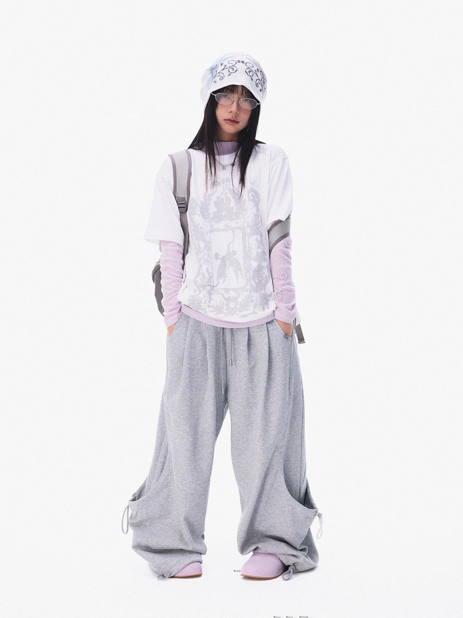 innomoood Distressed Angel Vintage Print Women&