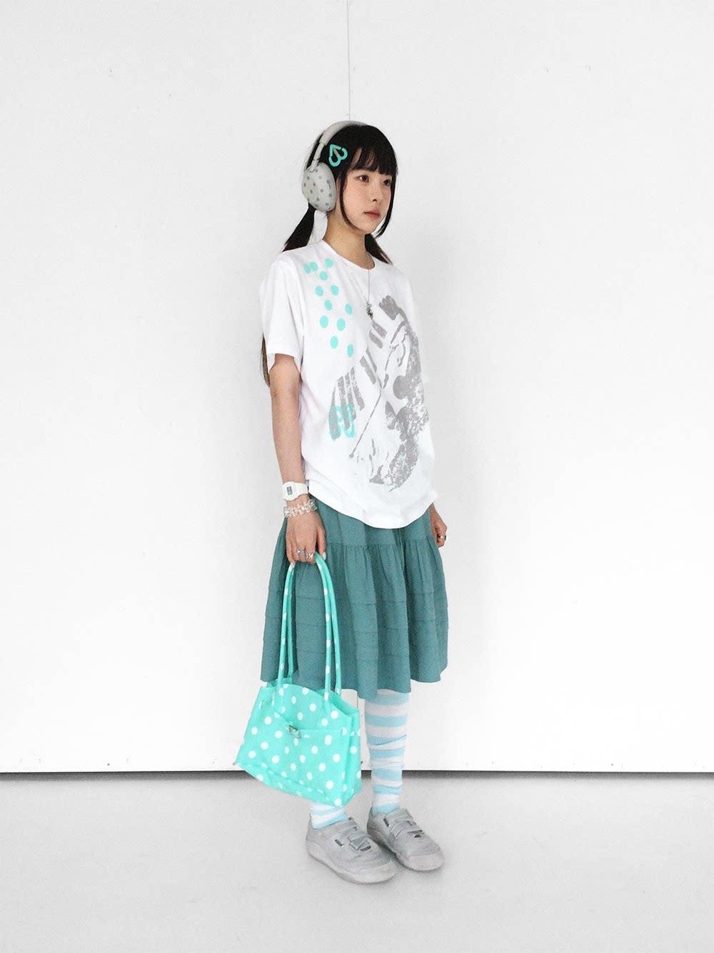 innomoood Distressed Print Colorblock Polka Dot Women&