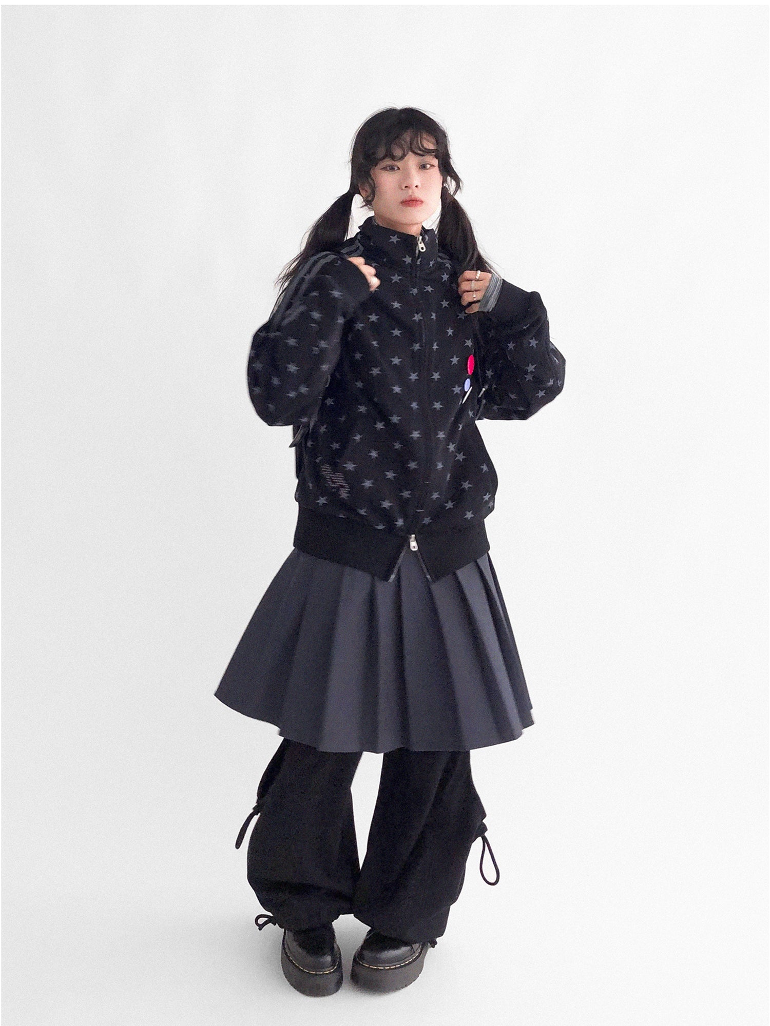 innomoood Fragment Star Print Hooded Sweatshirt