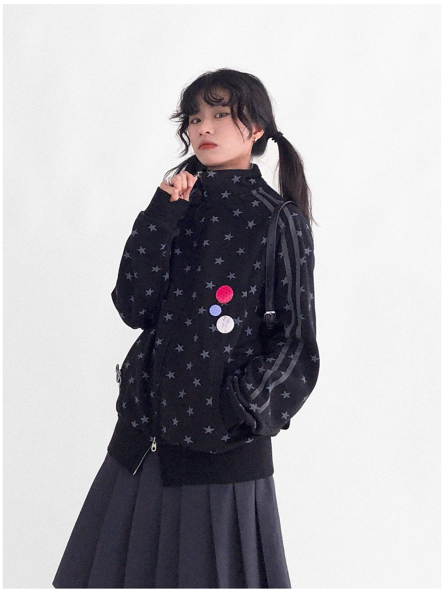 innomoood Fragment Star Print Hooded Sweatshirt