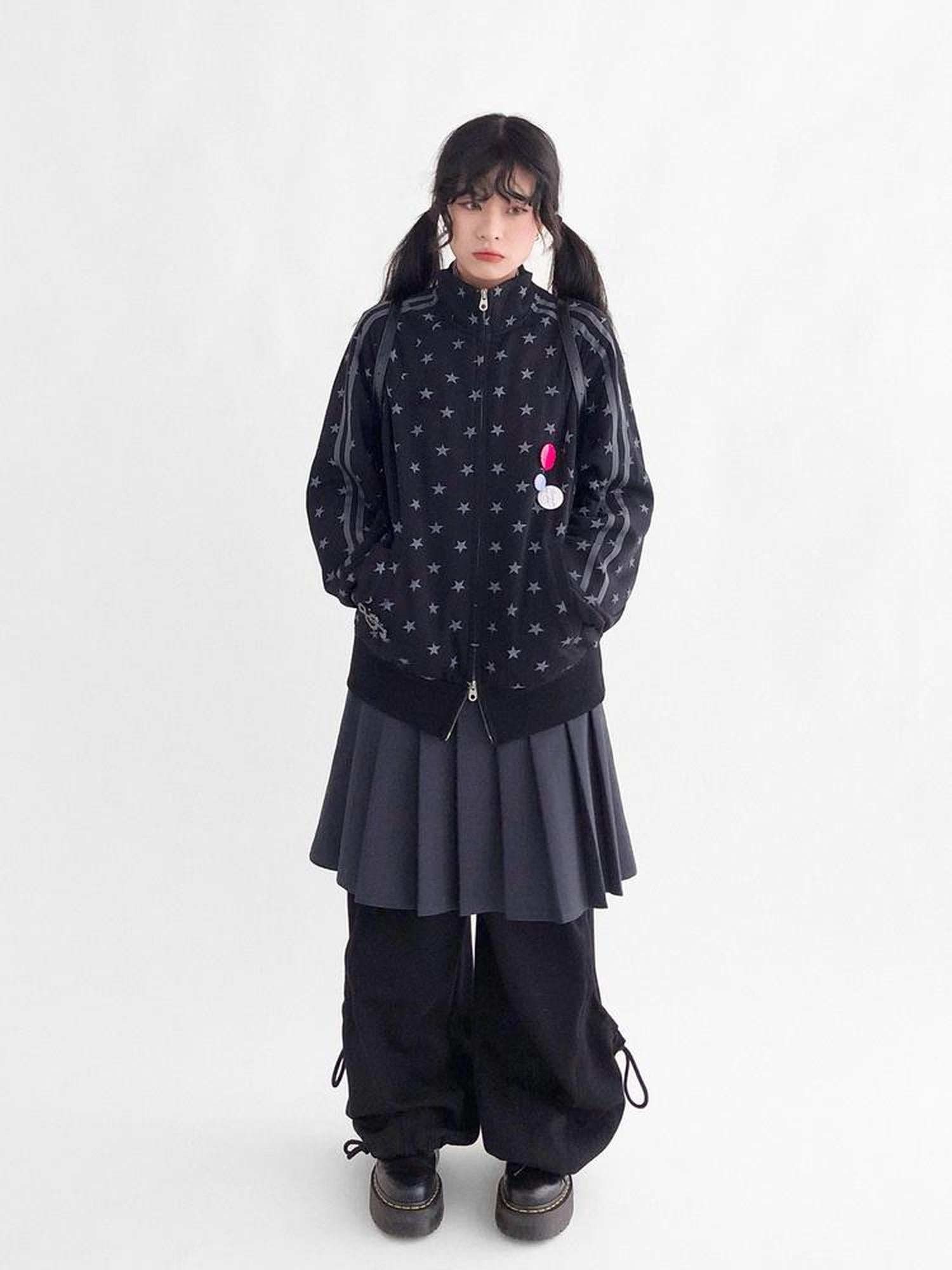 innomoood Fragment Star Print Hooded Sweatshirt