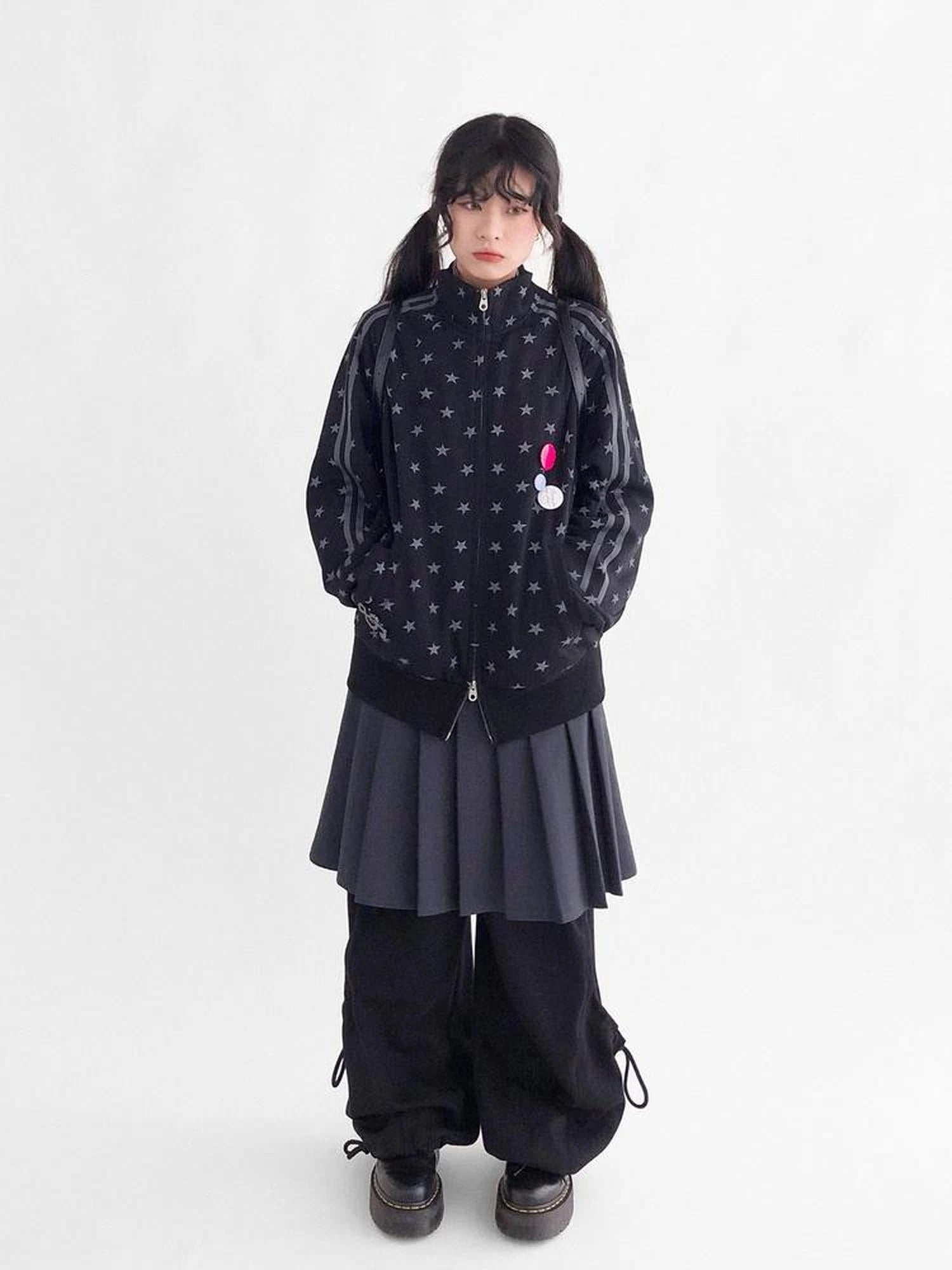 Fragment Star Print Hooded Sweatshirt