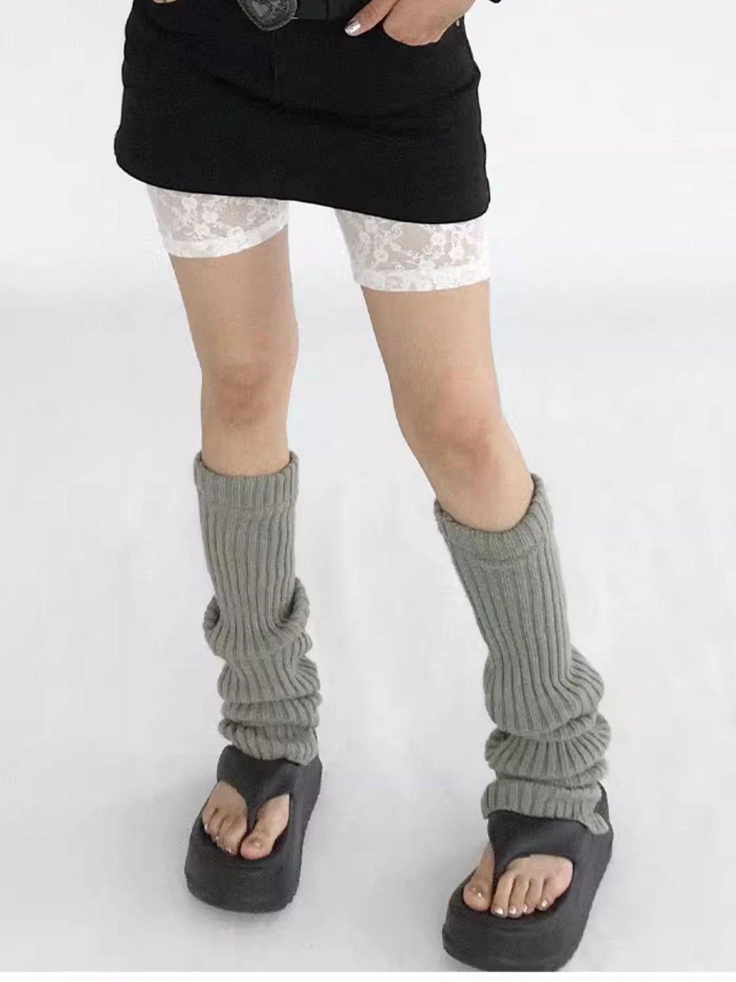 Galaxy Apple Lace Print Tee V-neck T-shirt Long Sleeve