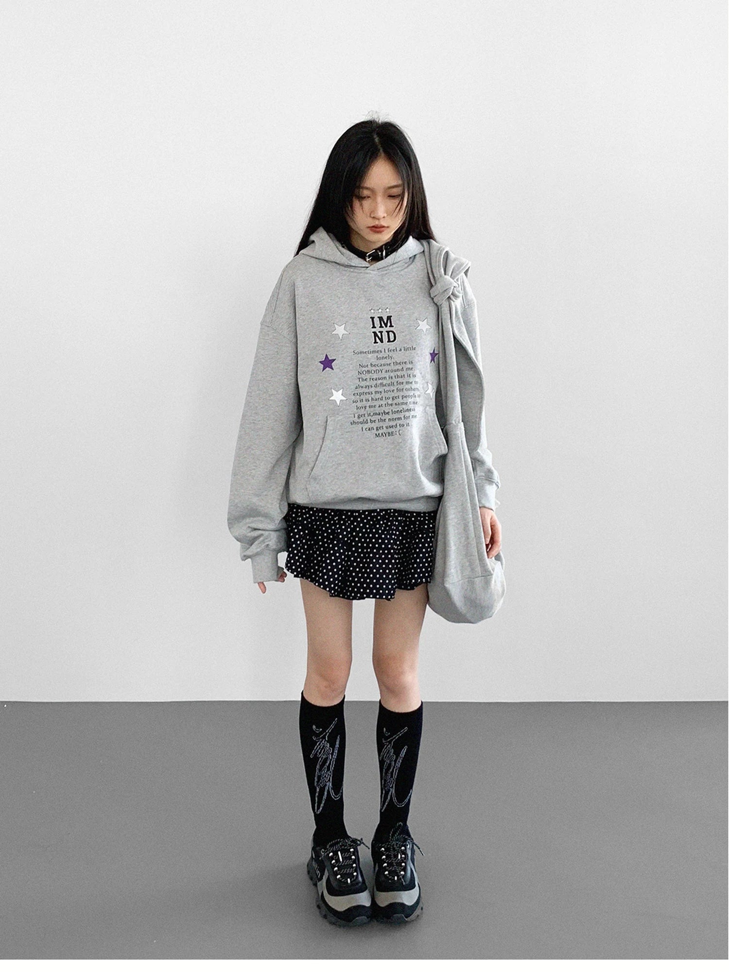 Handwritten Line Pattern Socks