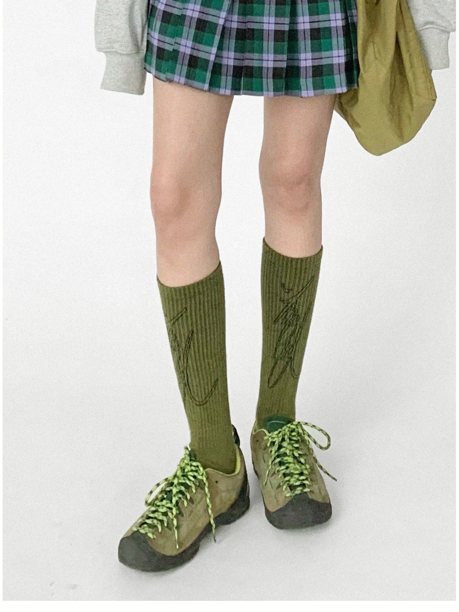 Handwritten Line Pattern Socks