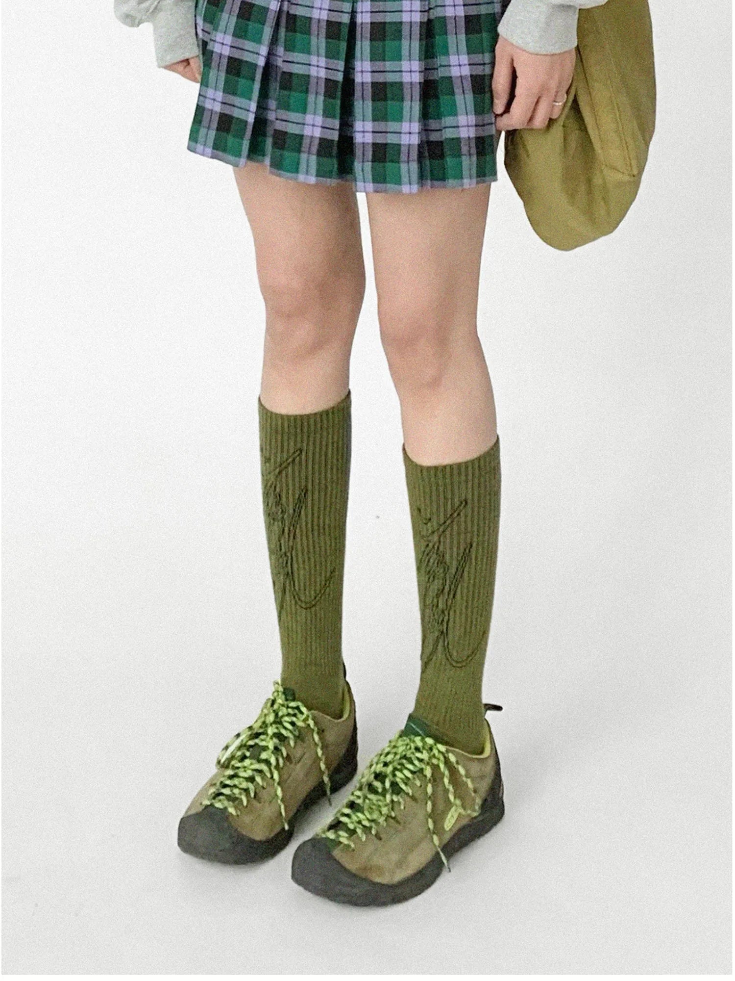 Handwritten Line Pattern Socks