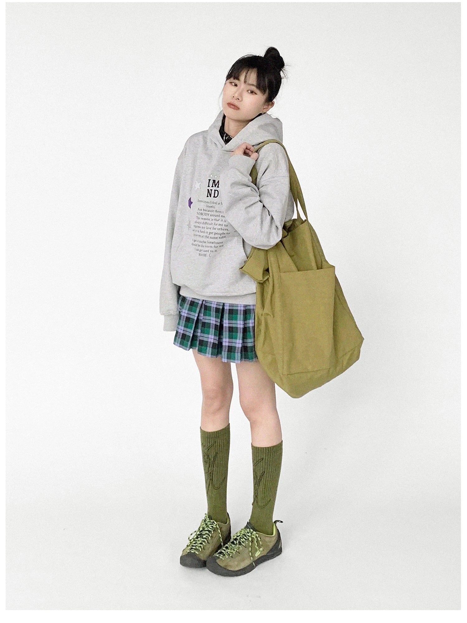 Handwritten Line Pattern Socks