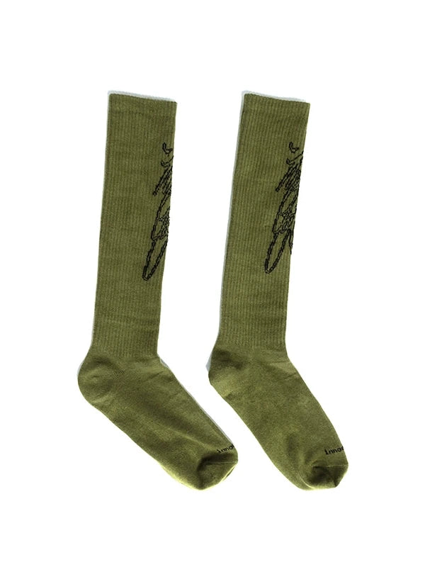 Handwritten Line Pattern Socks