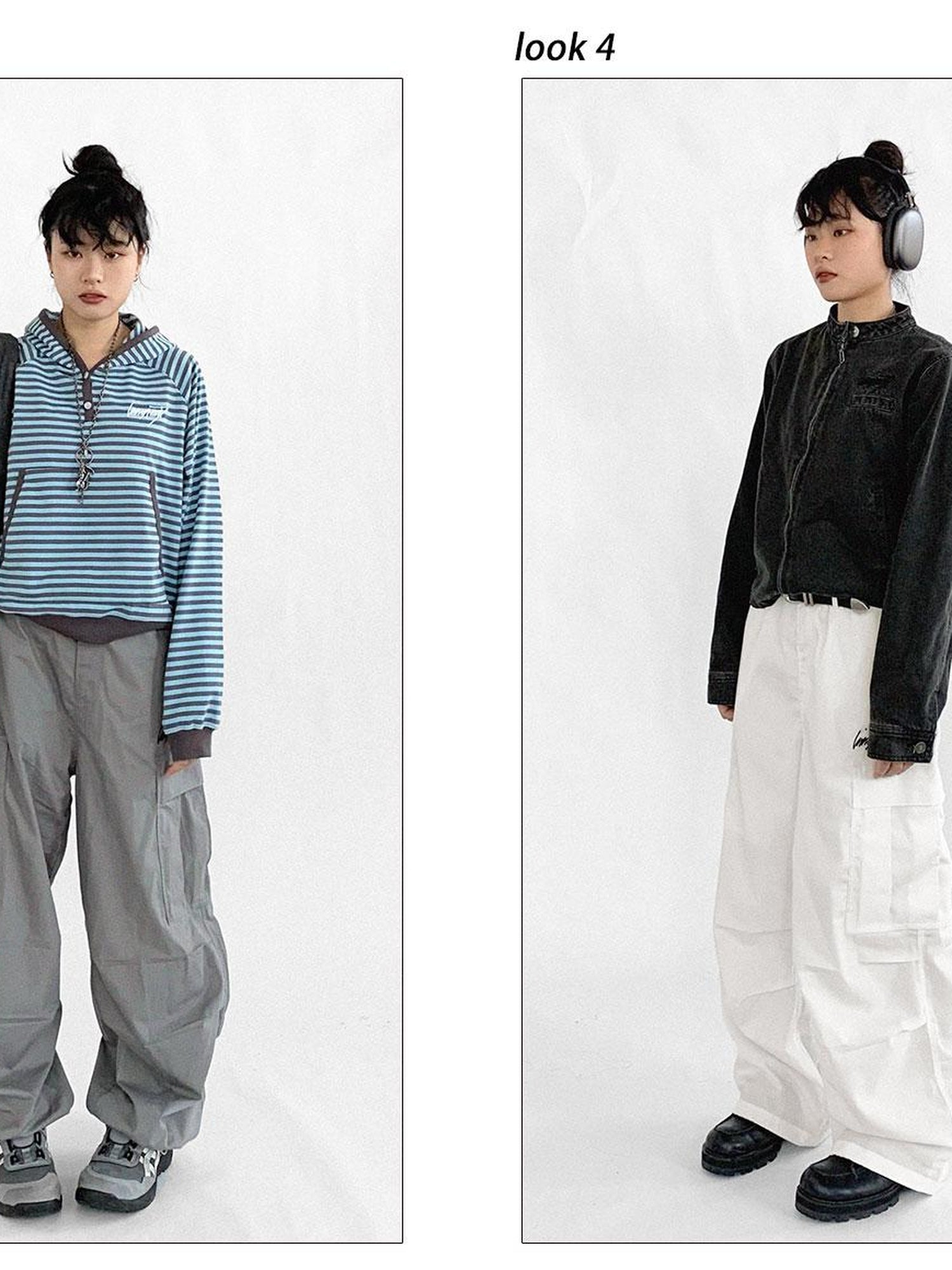 innomoood Heavy Duty Adjustable Cargo Parachute Pants