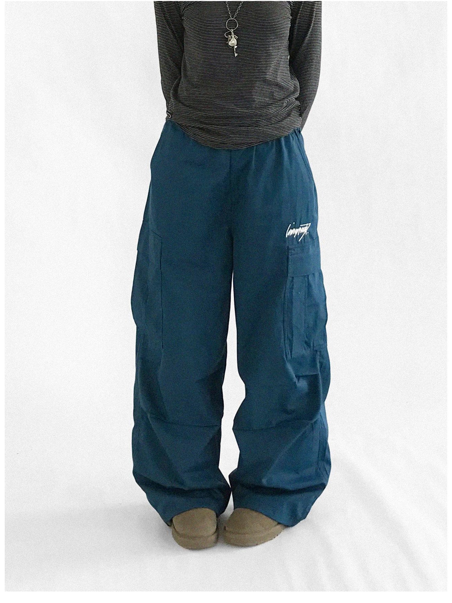 innomoood Heavy Duty Adjustable Cargo Parachute Pants