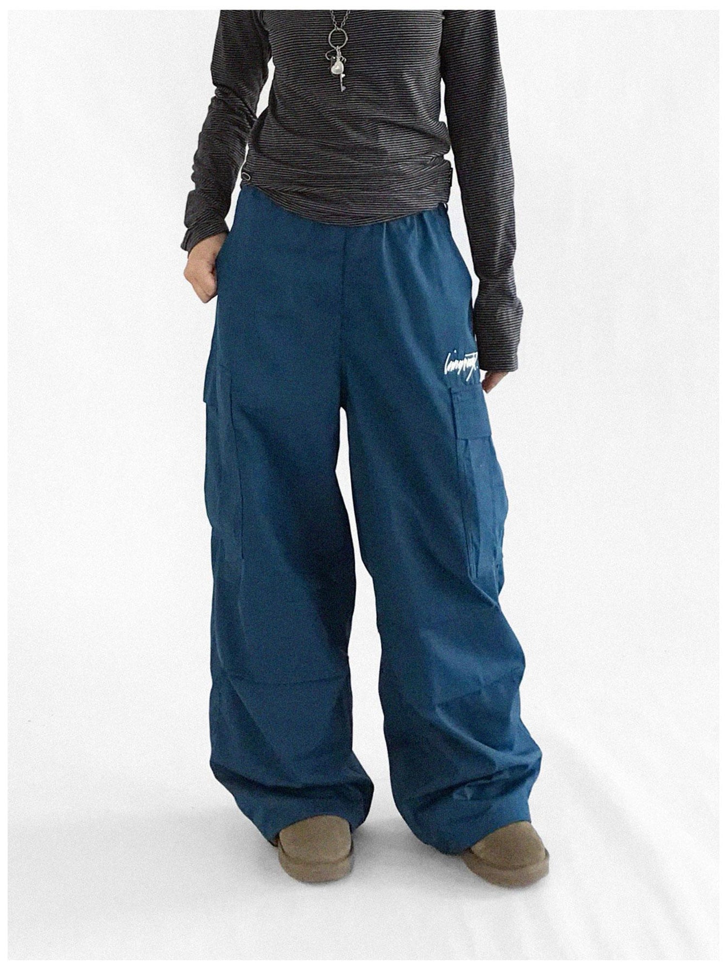 innomoood Heavy Duty Adjustable Cargo Parachute Pants