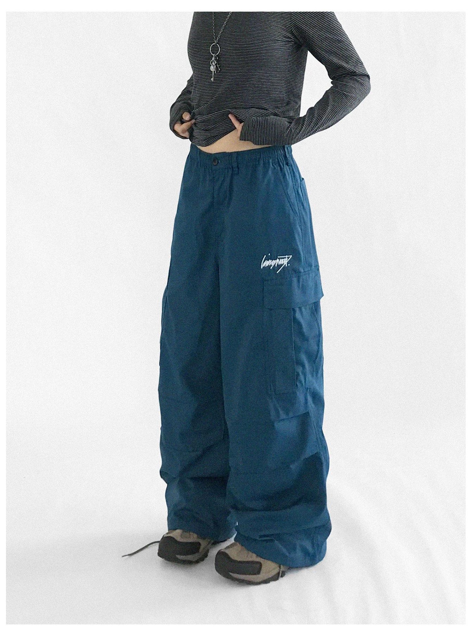 innomoood Heavy Duty Adjustable Cargo Parachute Pants