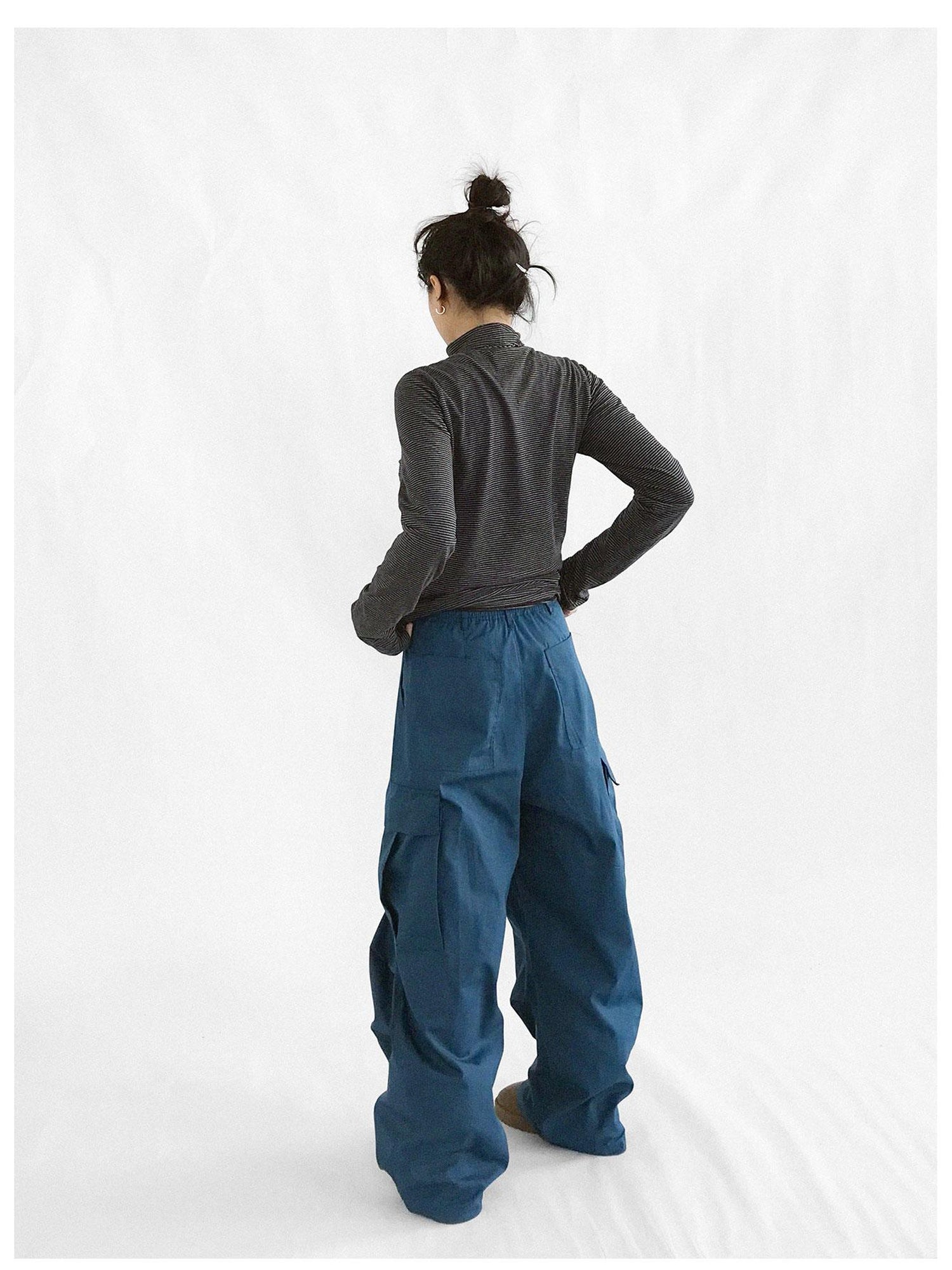innomoood Heavy Duty Adjustable Cargo Parachute Pants