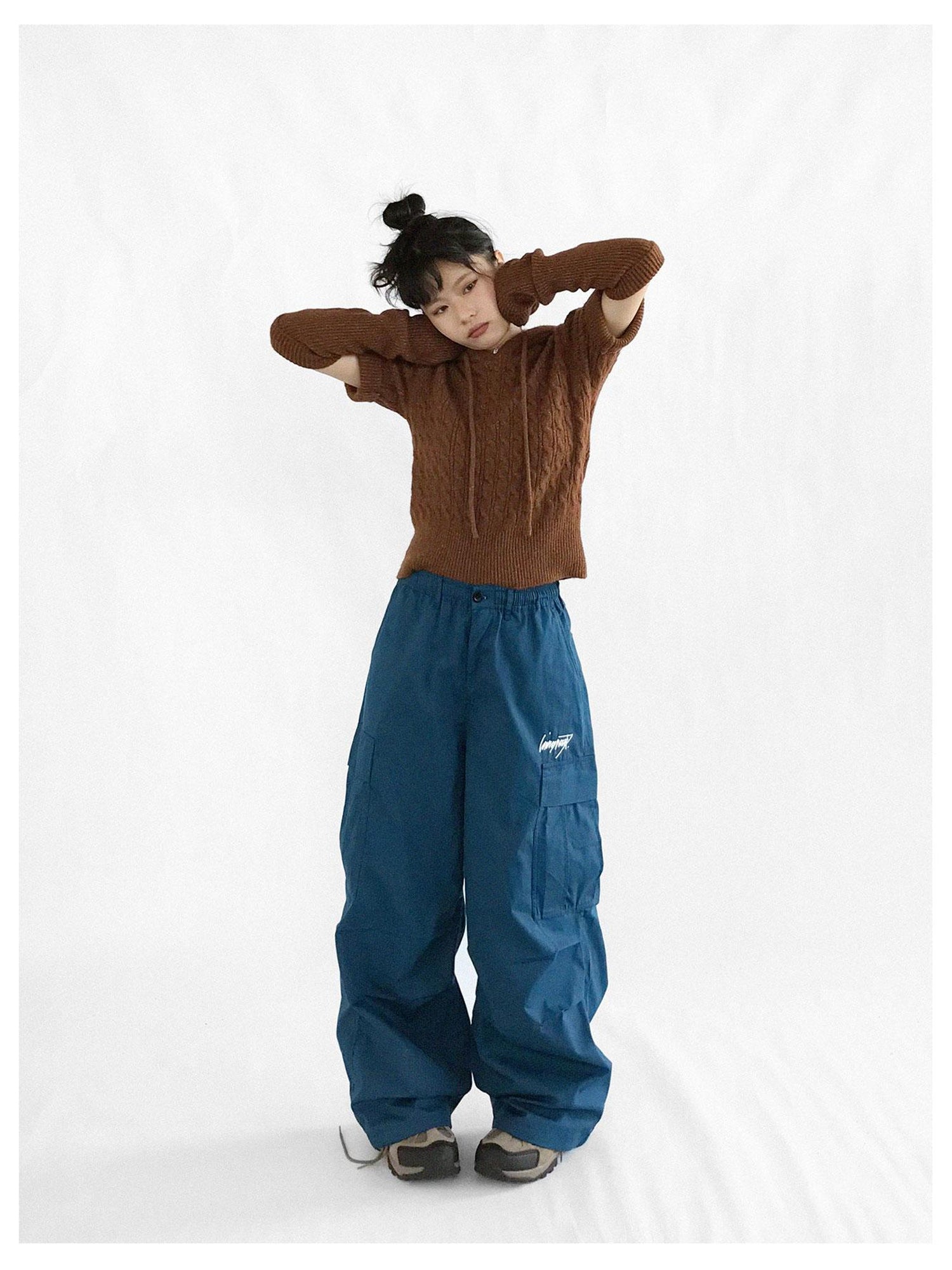 innomoood Heavy Duty Adjustable Cargo Parachute Pants