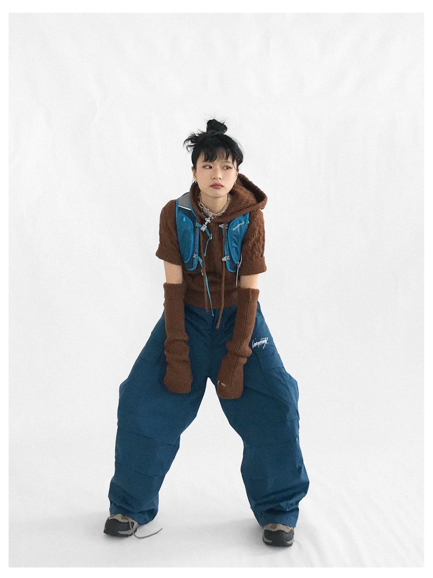 innomoood Heavy Duty Adjustable Cargo Parachute Pants