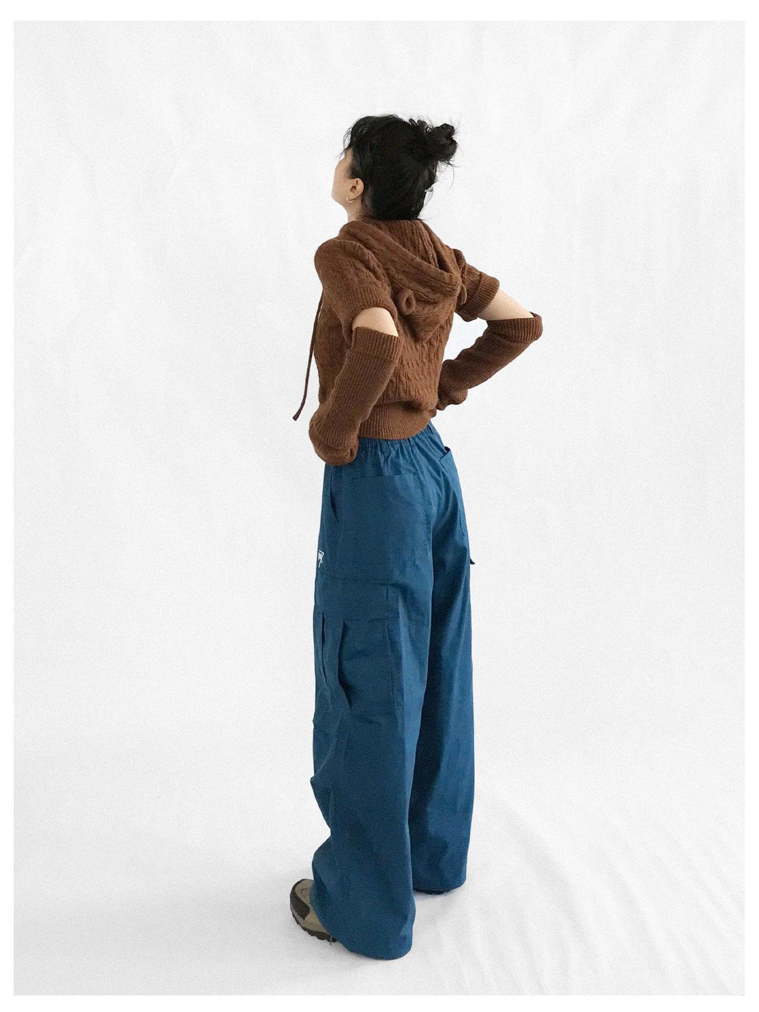 innomoood Heavy Duty Adjustable Cargo Parachute Pants