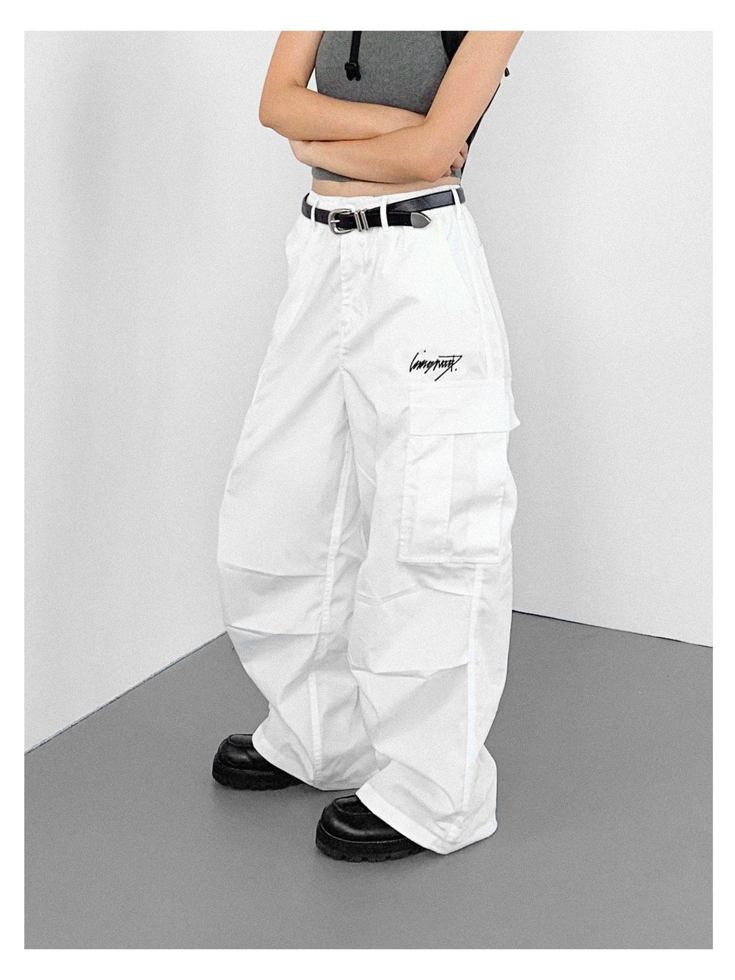 innomoood Heavy Duty Adjustable Cargo Parachute Pants